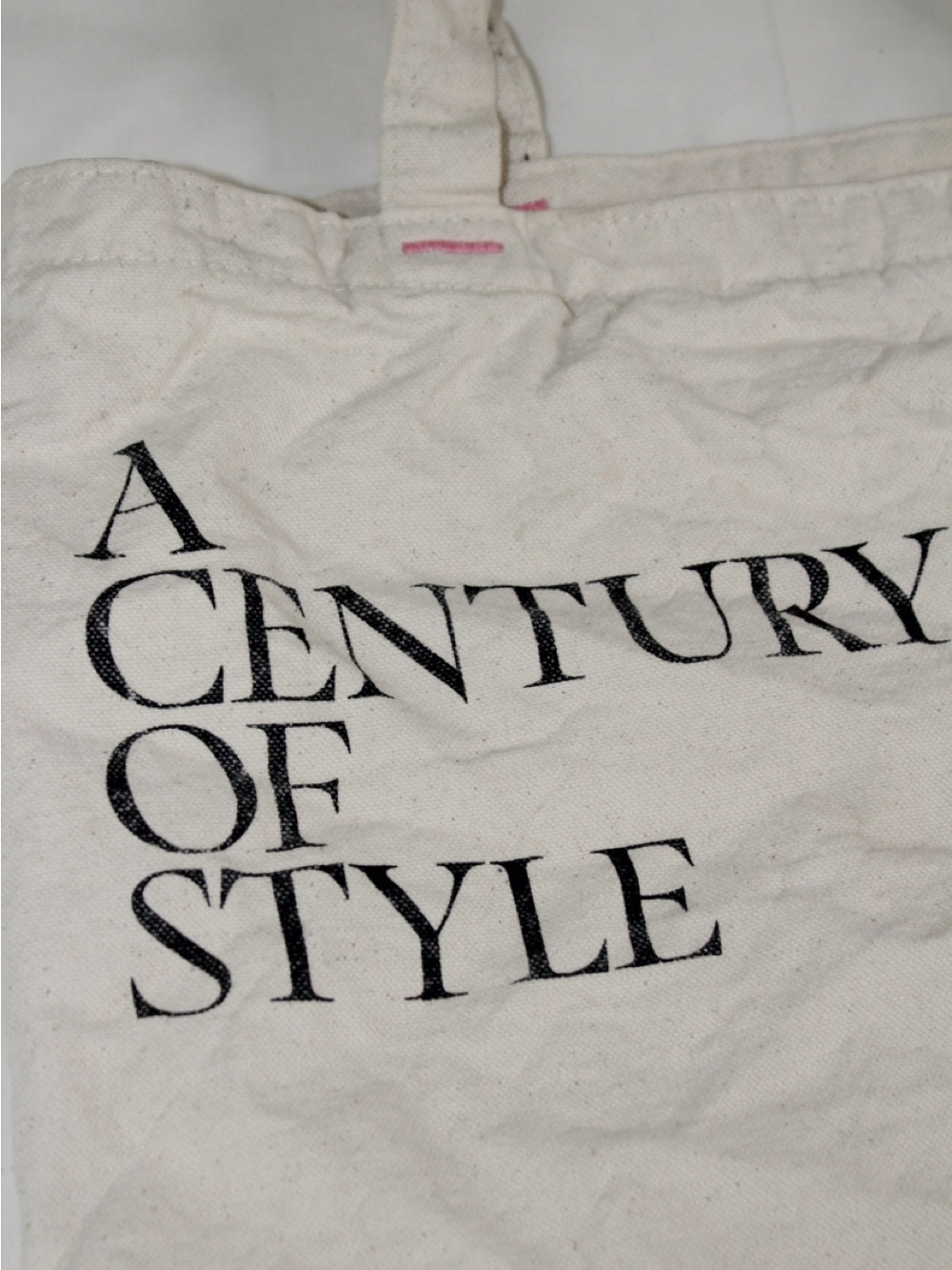 'A Century of Style' Cream Canvas Tote